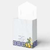 Ballotins Carrelage bleu blanc jaune méditerranéen Mariage c (Ouvert)