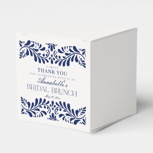 Ballotins Carrelage bleu de Talavera Brunch de mariage Fiest (Verso)