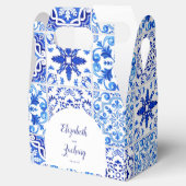 Ballotins Carrelage portugais rustique Mariage d'arc bleu bl (Ouvert)