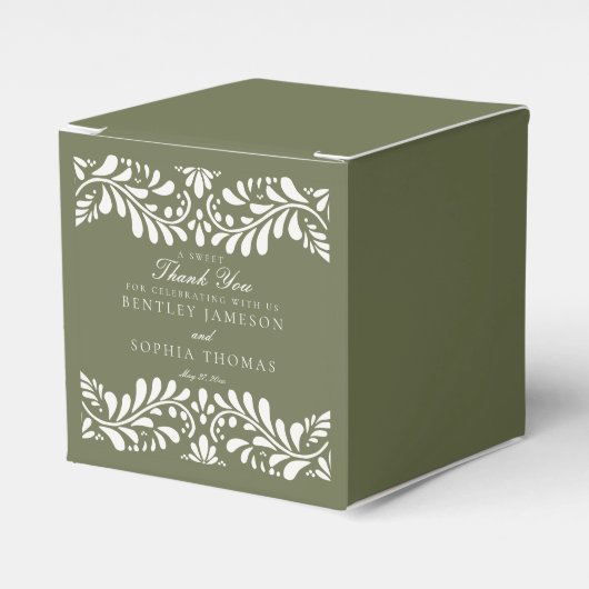 Ballotins Carrelage Talavera Vert Style Mariage Fiesta (Verso)