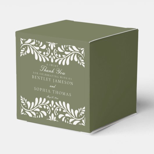 Ballotins Carrelage Talavera Vert Style Mariage Fiesta (Arrière)