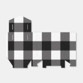 Ballotins Carrés à carreaux noirs et blancs Buffalo Plaid (Déplié)