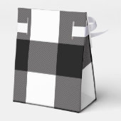 Ballotins Carrés à carreaux noirs et blancs Buffalo Plaid (Arrière)