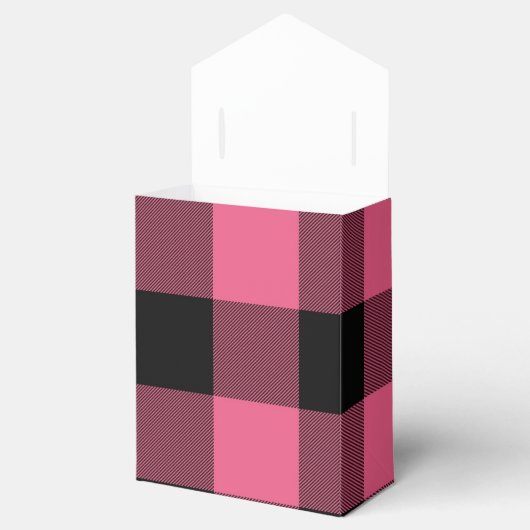 Ballotins Carrés à carreaux rose et noir Plaid de Buffalo (Ouvert)