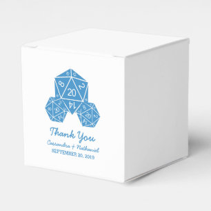 Ballotins Carte bleue D20 Dice Mariage Favor Boxes