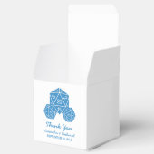 Ballotins Carte bleue D20 Dice Mariage Favor Boxes (Ouvert)