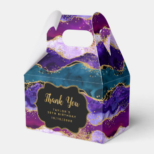 Ballotins Carte de remerciement d'anniversaire Agate Paon Vi