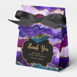 Ballotins Carte de remerciement d'anniversaire Agate Paon Vi