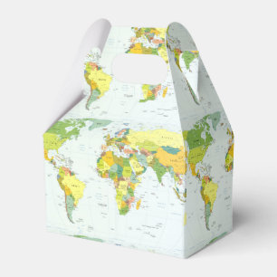 Ballotins Carte du Monde Atlas Politique Poster : Décoration