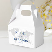 Ballotins Carte du monde bleu et blanc Destination Mariage