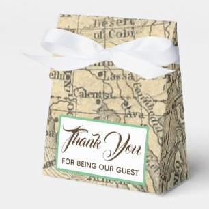 Ballotins Carte vintage boîte de préférence de mariage