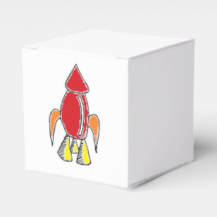 Ballotins Carton de vaisseau spatial Red Rocket Ship