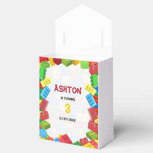 Ballotins Carton d'invitation d'anniversaire Blocs de constr