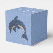 Ballotins Cartoon Jumping Dolphin Glittery Bleu foncé Blanc (Arrière)