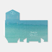 Ballotins Cascade bleu turquoise mariage (Déplié)