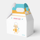 Ballotins Cat Chef Personalized Kids Favor Box (Arrière)