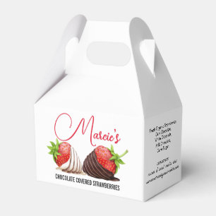 Ballotins Catering de fraises enrobées de chocolat