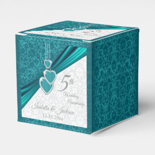 Ballotins Célébration élégante de 5 ans de mariage Turquoise