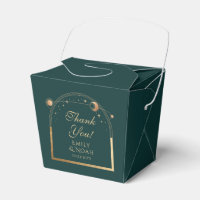 Céleste Vert Or Soleil Lune Étoiles Mariage