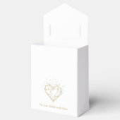 Ballotins Celestial Gold Heart Wedding Favor Box - Our Love (Ouvert)