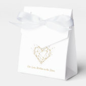Ballotins Celestial Gold Heart Wedding Favor Box - Our Love (Verso)