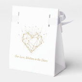 Ballotins Celestial Gold Heart Wedding Favor Box - Our Love (Arrière)