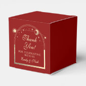 Ballotins Celestial Rouge foncé Or Soleil Lune Étoiles Maria (Arrière)