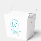 Ballotins Cercle turquoise. Parties scintillant ronde 10e an (Recto)