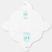 Ballotins Cercle turquoise. Parties scintillant ronde 10e an (Déplié)