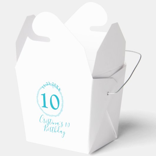 Ballotins Cercle turquoise. Parties scintillant ronde 10e an (Ouvrir)