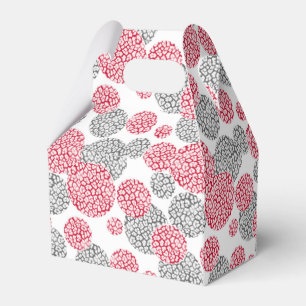 Ballotins Cercles avec imprimé léopard gris et rouge