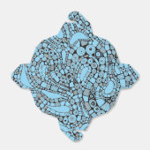 Ballotins Cercles Bleus Ondulés Dessin au Stylo Abstrait Car (Déplié)