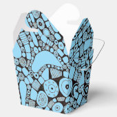 Ballotins Cercles Bleus Ondulés Dessin au Stylo Abstrait Car (Ouvert)