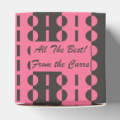 Ballotins Cercles sur bandes - Charbon et rose classique (Haut)