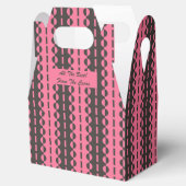 Ballotins Cercles sur Rayures - Charbon et Pignon Rose (Ouvert)