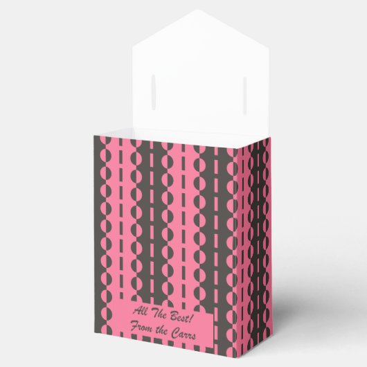 Ballotins Cercles sur Rayures - Charbon et Tente Rose (Ouvert)