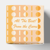 Ballotins Cercles sur rayures - Cœur ombré orange pêche (Haut)