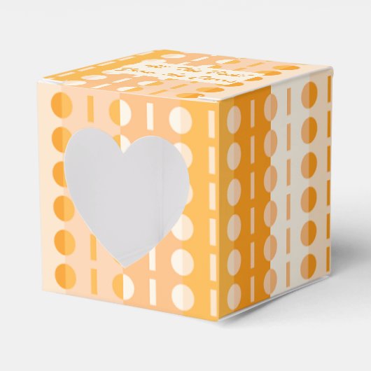 Ballotins Cercles sur rayures - Cœur ombré orange pêche (Verso)