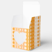 Ballotins Cercles sur rayures - Cœur ombré orange pêche (Ouvert)