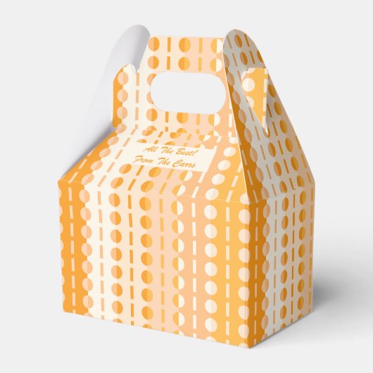 Ballotins Cercles sur rayures - Gable ombré orange pêche  (Verso)