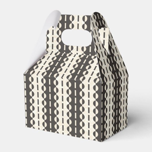 Ballotins Cercles sur Rayures - Pignon Crème Charbon (Arrière)