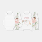 Ballotins Cerf de premier anniversaire rose pâle en hiver (Déplié)