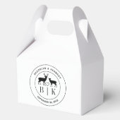Ballotins Cerf Monogramme Rustique Campagne Mariage Couple N (Recto)