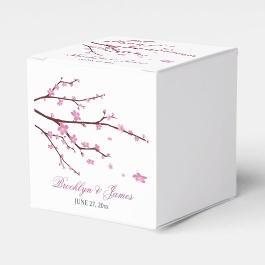 Ballotins Cerise Fleur mariage Faveur Boxes (Verso)
