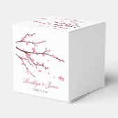 Ballotins Cerise Fleur mariage Faveur Boxes (Arrière)