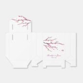 Ballotins Cerise Fleur Mariage Favor Box Tente (Déplié)