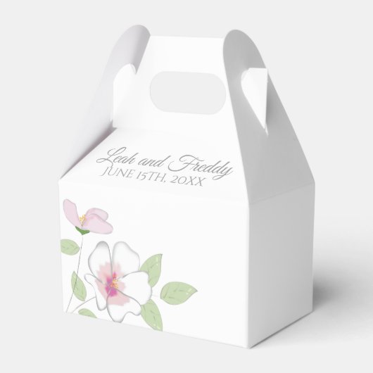 Ballotins Cerise Fleurs Mariage Favor Box (Arrière)