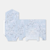 Ballotins Cerisier Fleur Bleu Merci d'anniversaire (Déplié)