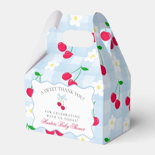 Ballotins Cerry Sweet Blue Coquette Baby shower Ballotin (Arrière)