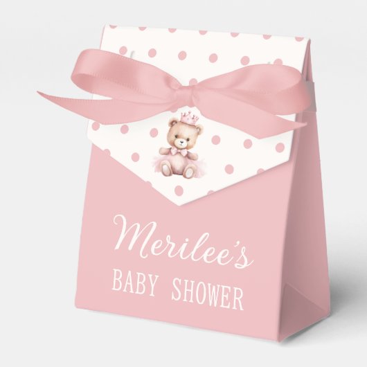 Ballotins C'est un Baby shower de princesse rose fille (Verso)